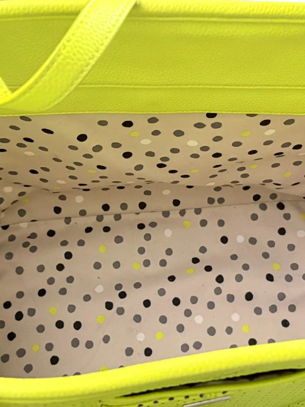 NWOT Thirty-One Jewell Style Setter Tote Perforated Citron Pop Neon Yellow